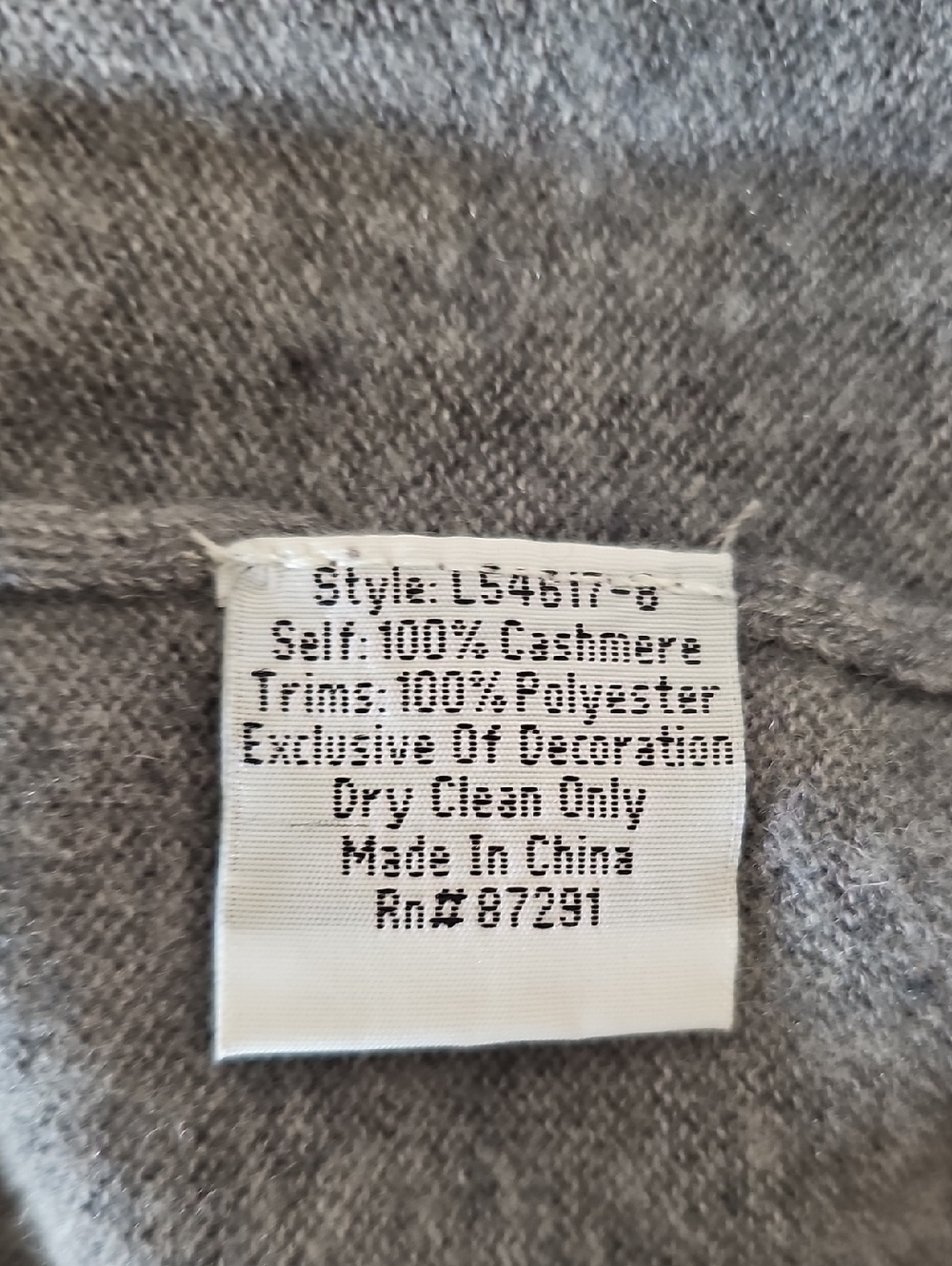 Johnny Was Embroidered Cashmere Cardigan Sweater Floral Gray Size Small - Picture 6 of 6